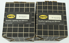 Lot Of 2 Vintage Dietz 9-45501 Black Finish Tractor Light Rat Rod New In Box