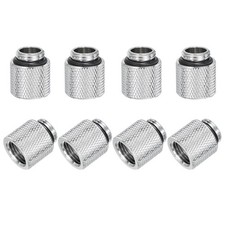 Male to Female Extender Fitting G1/4 x 15mm for Water Cooling System Silver 8pcs