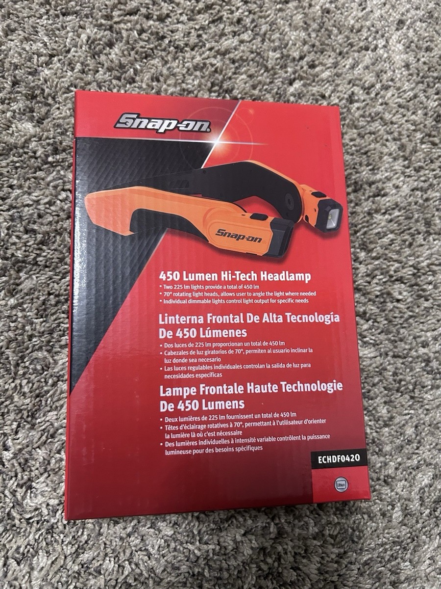 スナップオン　ライト　オレンジ　ECHDF042 Snap-On Tools Orange ECHDF042O HIGH-TECH HEADLAMP 450 LUMENS