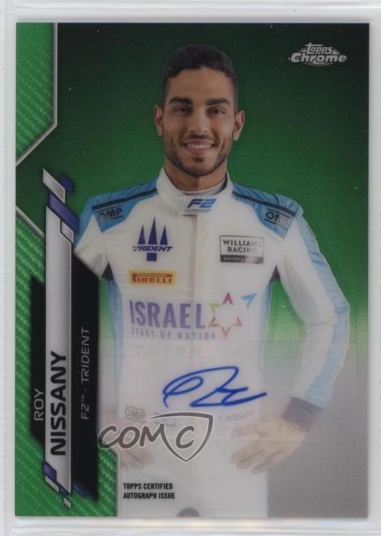2020 Topps Chrome Formula 1 Auto Green Refractor 16/99 Roy Nissany #F1A-RN