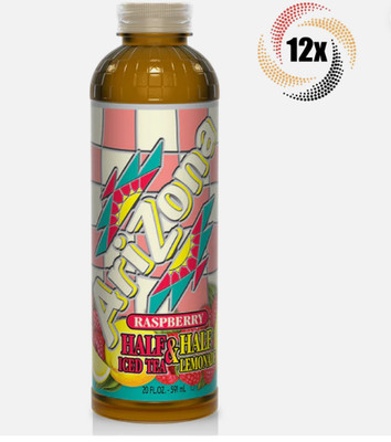 12x Bottles Arizona Half & Half Iced Tea Lemonade With Raspberry Flavor | 20oz