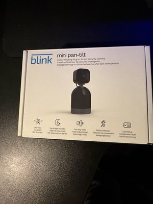Blink Mini Pan-Tilt Überwachungskamera Schwarz, Indoor 360° View, Motion Sensor