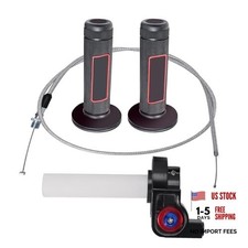 7/8" 22mm Twist Throttle Accelerator Handle Grips and Cable Set Switch
