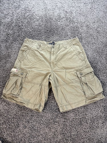 Vintage Polo Jeans Cargo Shorts Mens 40 Multicolor Baggy USA Flag 90s - Picture 2 of 14