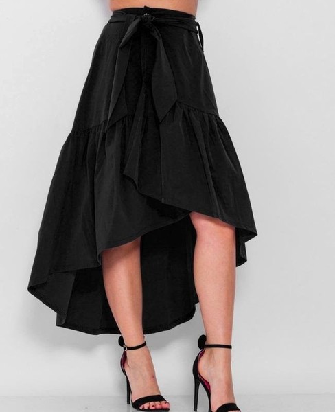 Women Angela Davis Skirt Black Cotton 36 / S / 44