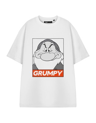 Disney Snow White & The Seven Dwarfs Weiß Grumpy Kurzärmeliges T-Shirt Männer