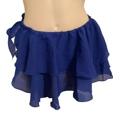 Zuliana double ruffle tie skirt size small Made in USA New