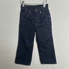 Vintage Levi's Jeans Toddler Size 18x14 Black Dark Wash Straight Leg Flat Front