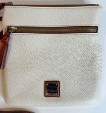 Dooney And Bourke, Pebble Leather Crossbody Tassel Adjustable Purse