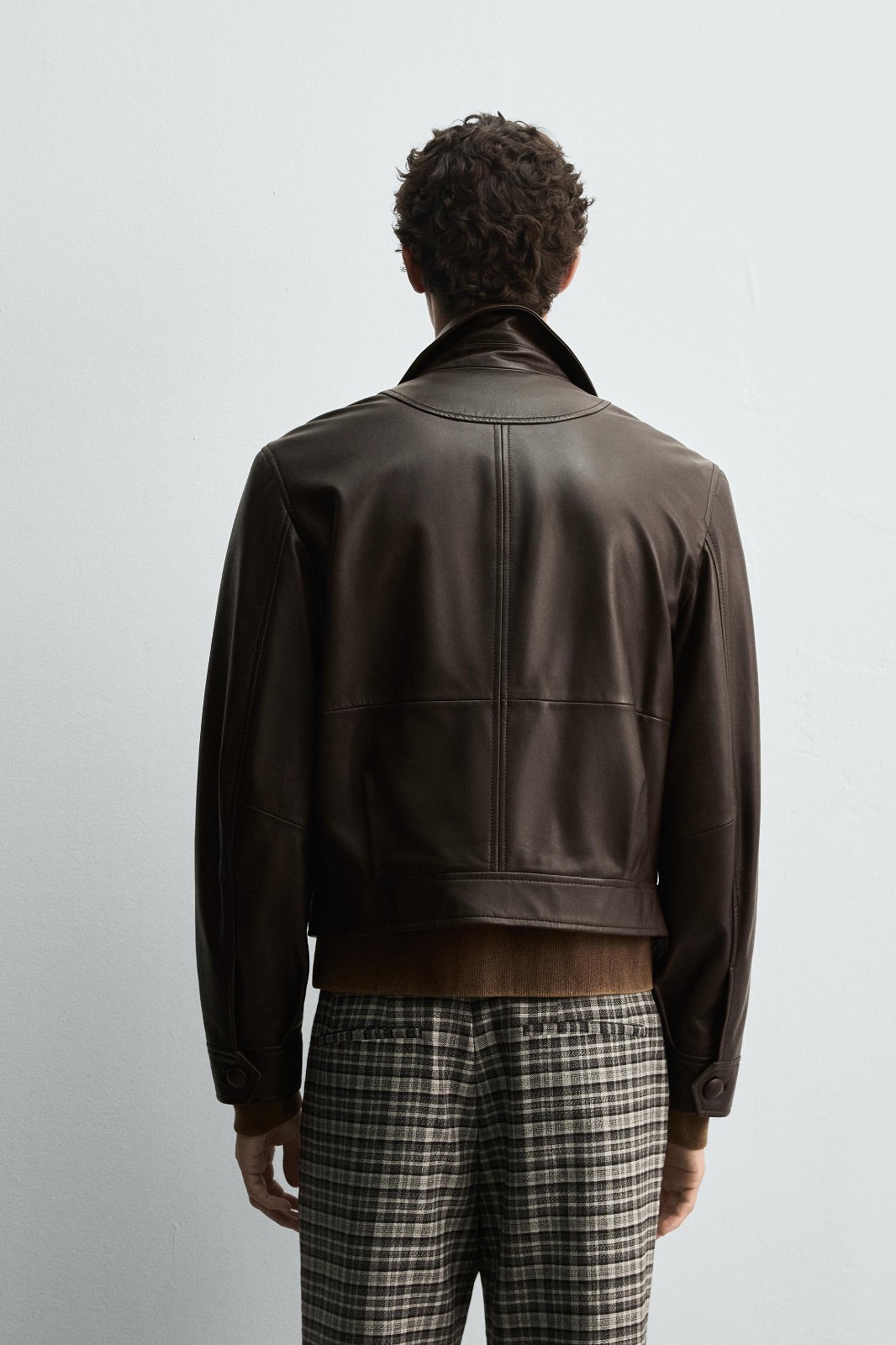 Harry Lambert Brown Polka Dot Leather Jacket | Zara x Disney|M- image 5