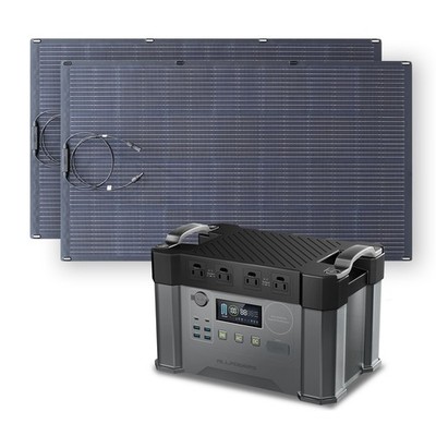 ALLPOWERS 2400W Solar Generator Power Station RV & 2x 200W Flexible Solar Panel