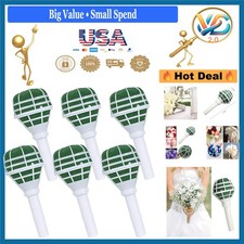 6-Pack Wedding Bouquet Holders with Foam  Plastic Handles for Arrangements