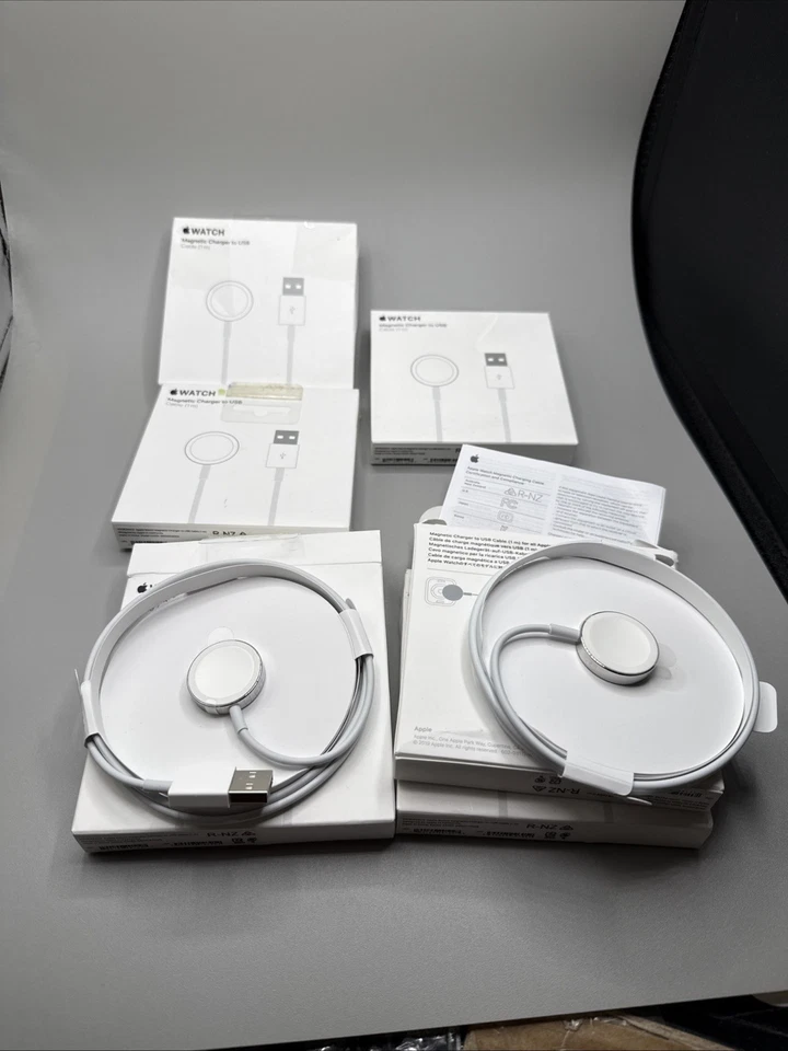 6 Apple MX2E2AM A2255 Magnetic Chargers to USB Cable Apple Smart Watch 1M Lot - Image 2 of 4