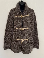 Denim & Supply Ralph Lauren Cable Knit Sweater M Toggle Shawl Neck Lodge Cozy