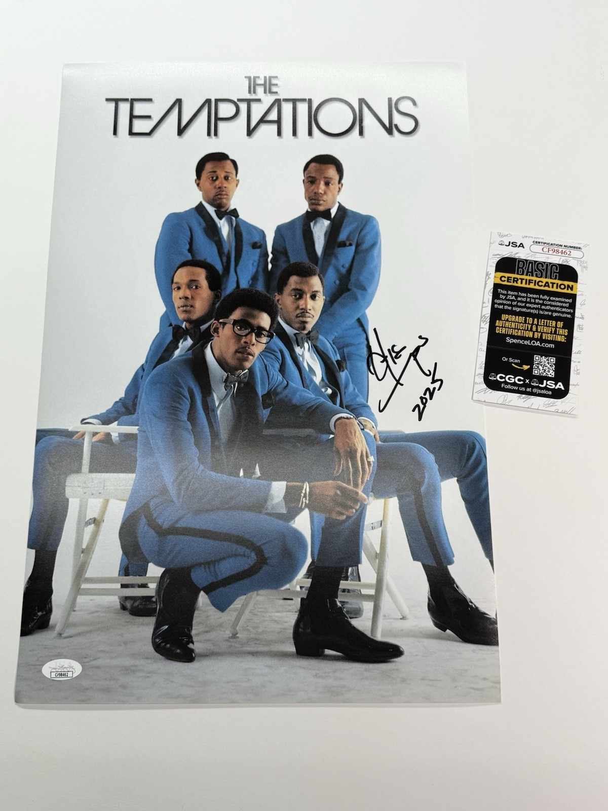 OTIS WILLIAMS 🎙️ The Temptations Signed POSTER Photo 12x18 ICON Motown JSA COA