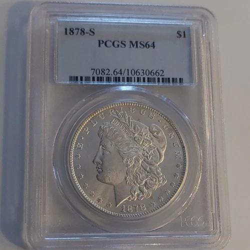 1878 S Morgan Dollar PCGS MS64 $1 Silver Coin San Francisco KM#110