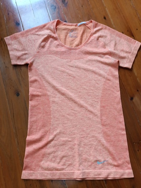 Nike Women’s Orange Dri Fit Running Gym Short Sleeve Tshirt Top - Size XS EUC
