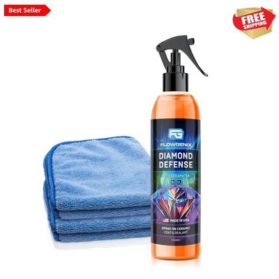 Professional 8oz Ceramic Coating & Detail Spray - Includes 2 Microfiber Towels