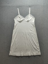 Vanity Fair Women Slip Dress 38 Off White Lace Trim Spaghetti Strap Knee Length