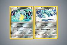 Alolan Sandshrew & Alolan Sandslash, Evolution Line, 2 Card Set, Cosmic Eclipse