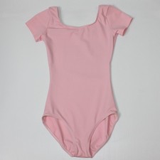 Capezio Women's Team Basics Short Sleeve Leotard Dance Leo in Pink  size Small