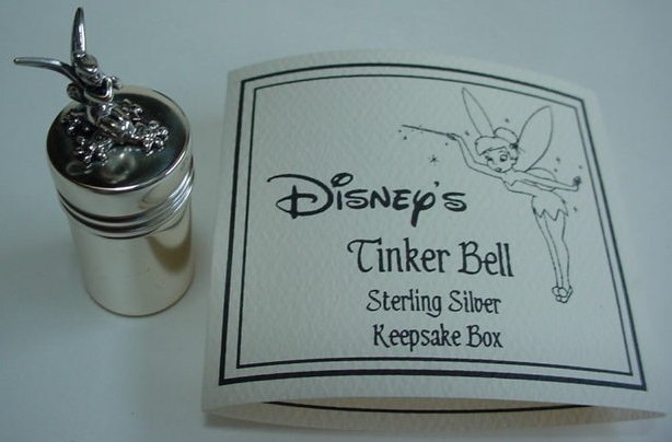 Disney Tinker Bell Sterling Silver Keepsake Box