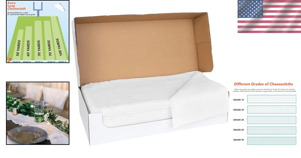 Papilla de queso blanqueada tejido extrafino - 100 % algodón - blanca Foto 2 de 4