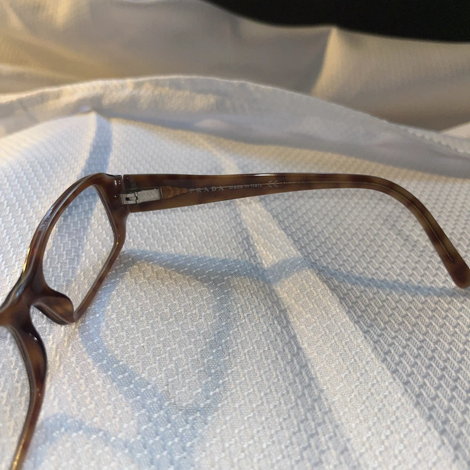 Marco cuadrado marrón para gafas Prada VPR 17H 7O1-1O1 solo 50-16-135 Foto 4 de 4