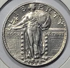 1928 25c Nice Original Standing Liberty 90% Silver Quarter AU