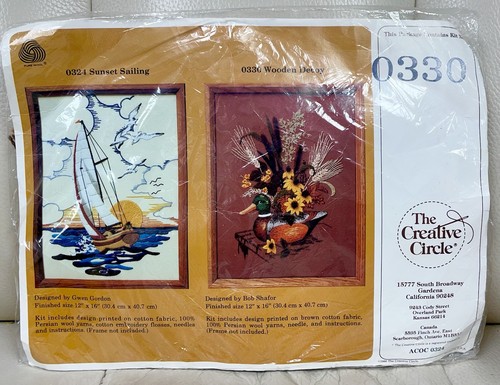 Vintage Needle Craft Kit The Creative Circle # 0330 "Wooden Decoy" New 1986 - Picture 9 of 10