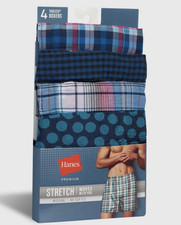 4 Pack Hanes Premium - Adult Small Boxer Shorts Stretch Moves with You NWT