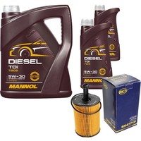SCT Inspektionspaket 7L Mannol Diesel TDI 5W-30 FüR VW Touran 2.0