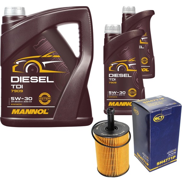 SCT Inspektionspaket 7L Mannol Diesel TDI 5W-30 FüR VW Touran 2.0-image