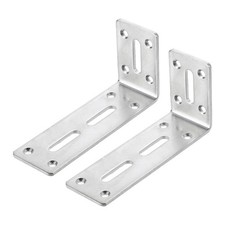 2 Pcs Metal L-Shape Brackets, 120mm x 60mm 4.72"x2.4" 90 Degree l Bracket C...