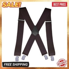 2Inch Men'S Heavy Duty Suspenders with Strong Clips Adjustable X-Back for Work J