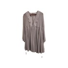 Anthropologie Ghost London Peasant Silvery Gray Blue Dress Women’s Size Large