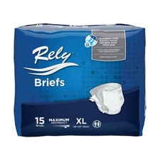 Rely® Adult Diapers Disposable Incontinence Briefs with Tabs Size X-Large