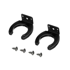 2 Pack Microphone Holders Wall Mounted Mic Holder Microphone Hook Stands Black