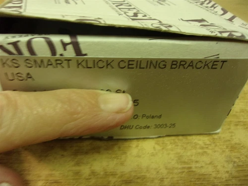 NEW  Forest Hardware KS Smart Klick Ceiling Brackets Lot of 5    *FREE SHIPPING*