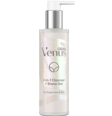 Gillette Venus 2-in-1 Cleanser + Shave Gel for Pubic Hair - Unscented, 6.42 oz