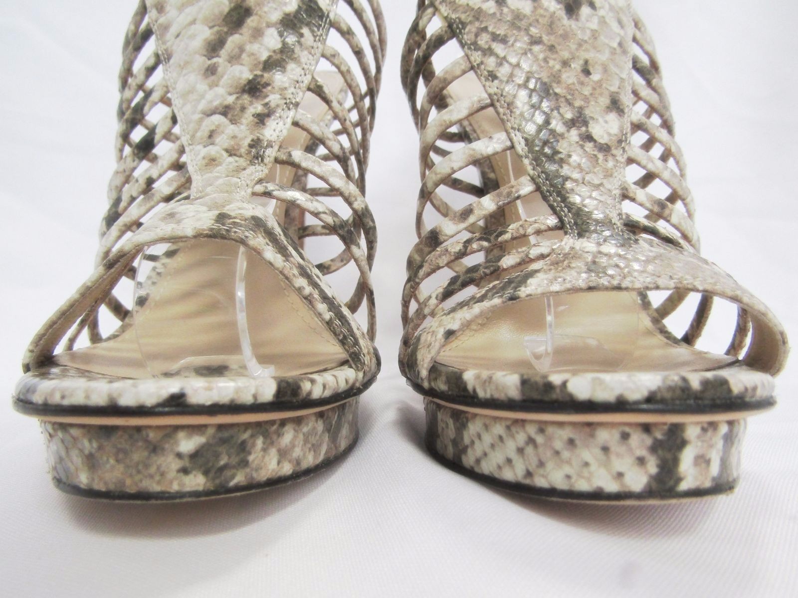 BRIAN ATWOOD Python Strappy Platform Sandals Heel… - image 7