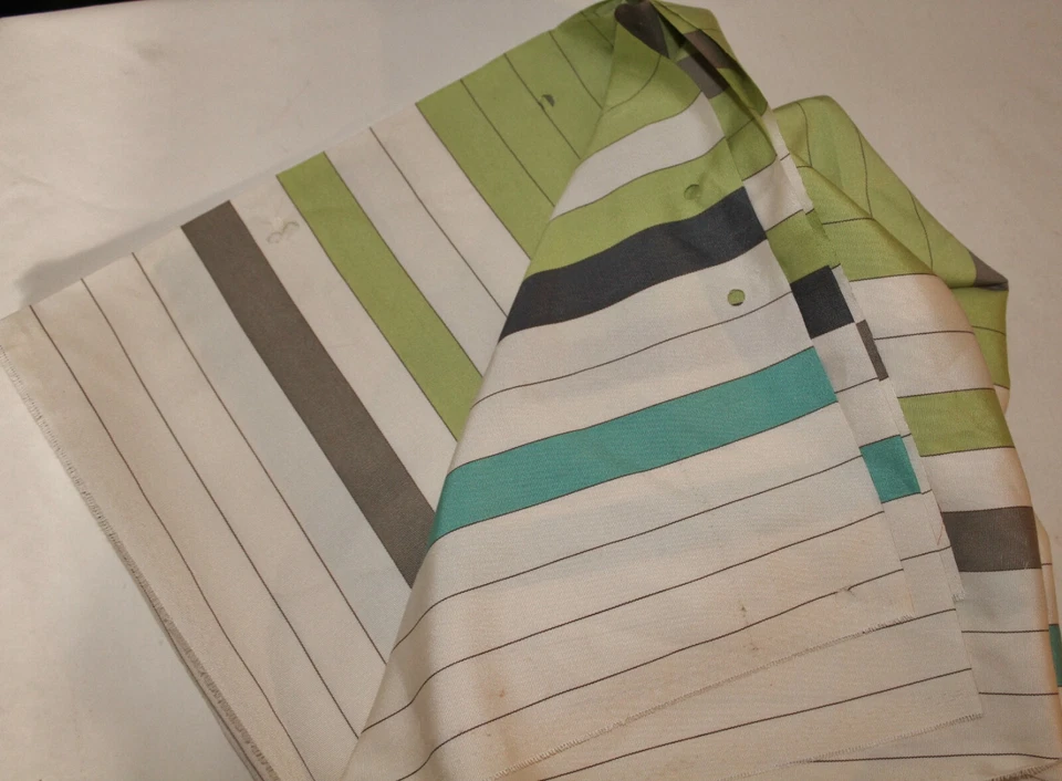 Dekostoff Vorhangstoff Stoffrest 119 x 143 cm gestreift - Bild 3 von 3