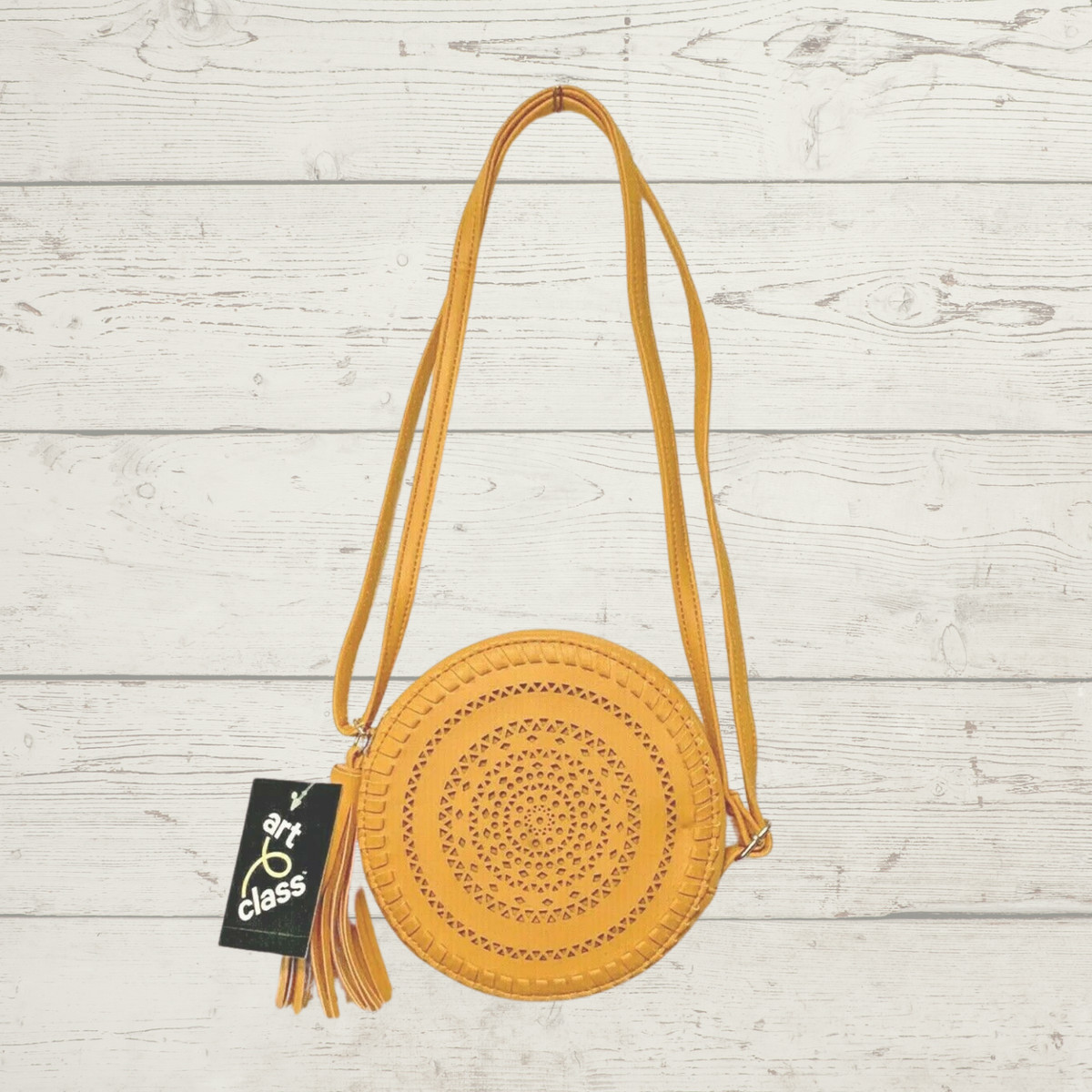 Art Class Golden Yellow Body Bag Round Purse Target 7&#034; | eBay