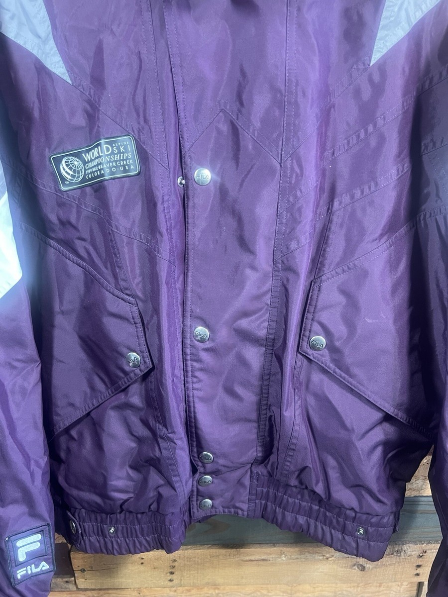 Vintage 90s Fila World Ski Championships Purple Winter Jacket