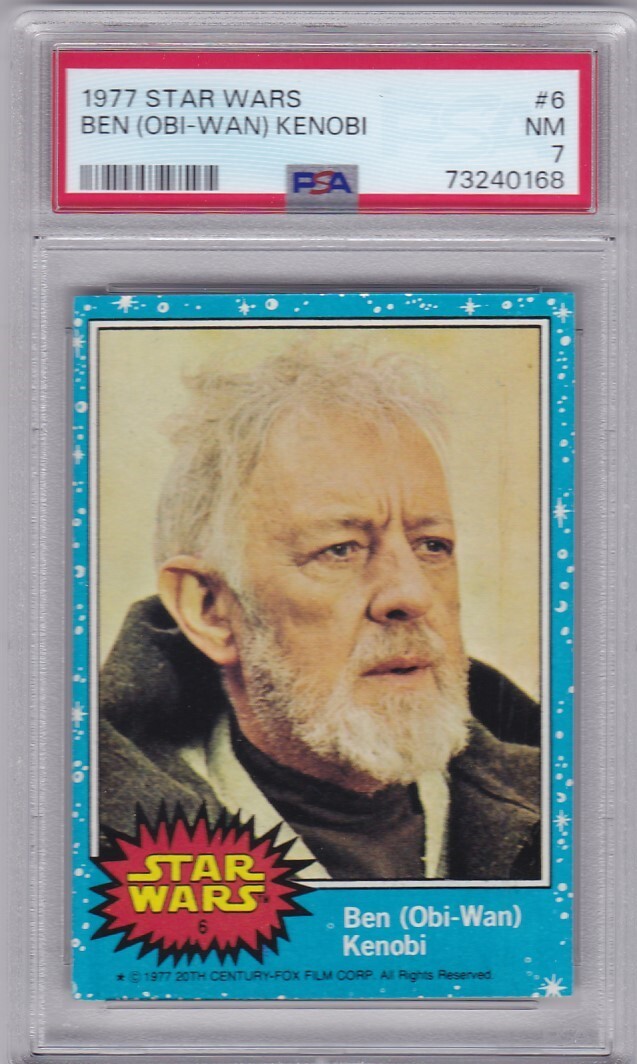 1977 TOPPS STAR WARS BEN OBI-WAN KENOBI #6 PSA 7 *293