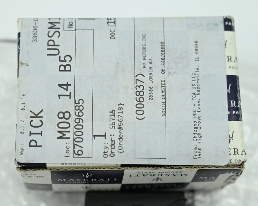 Genuine OEM Maserati Power Steering Control Module Unit P/N 670009685