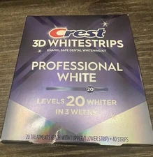 Crest 3D White Professional Teeth Whitening Strips Kit - 20 Treatments EXP 2026