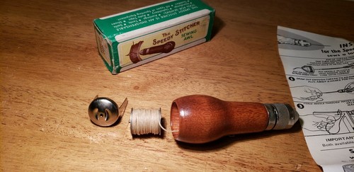 Alène à Coudre Vintage The Handy Sewing Awl - Avec Boîte D'origine Pour Cuir Et Toile