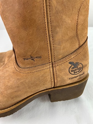Georgia Boot Brown Leather Western Work Boots Mens 11 Comfort Core - Picture 2 of 10