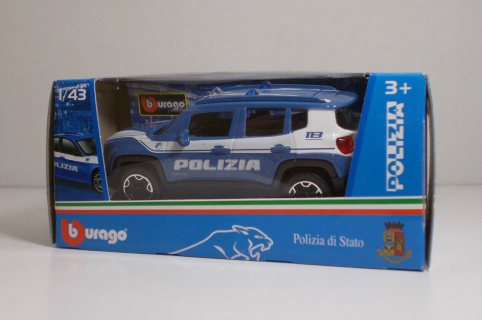 Bburago 01322 JEEP RENEGADE "POLIZIA" - METAL Scala 1:43 - Immagine 3 di 3